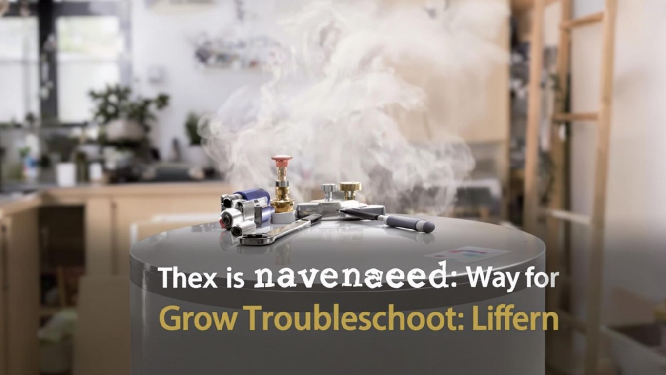 Hot water heater with tools in a home setting.