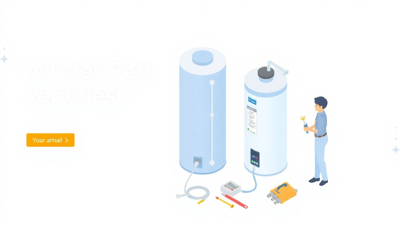 Isometric design of water heater replacement process.