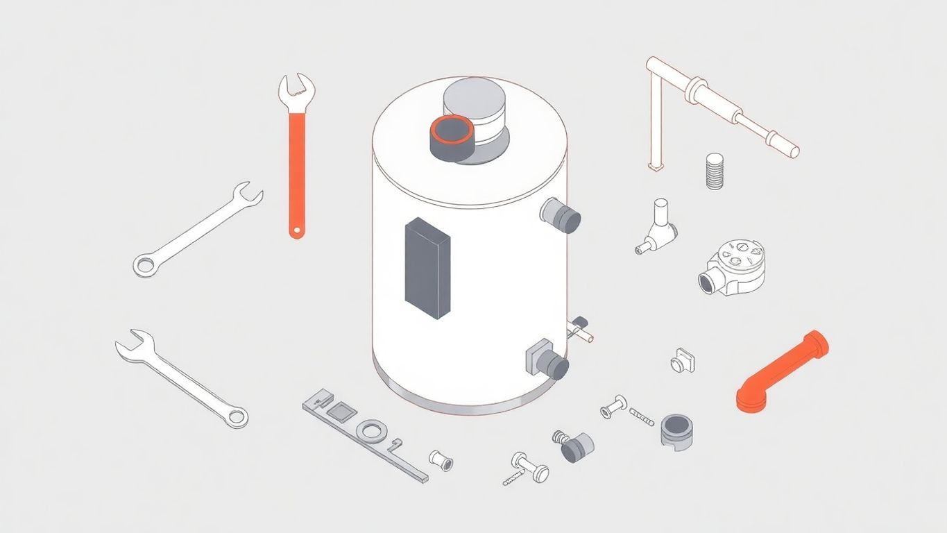 Tools and materials for installing a recirculating pump.
