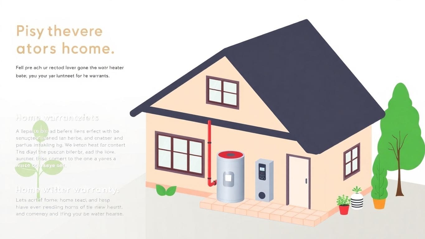 Isometric illustration of a home with a water heater.