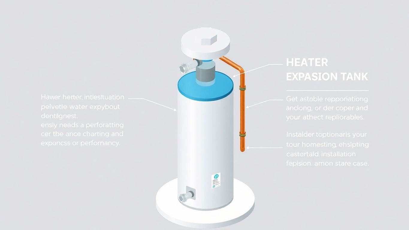 Isometric illustration of a water heater expansion tank.