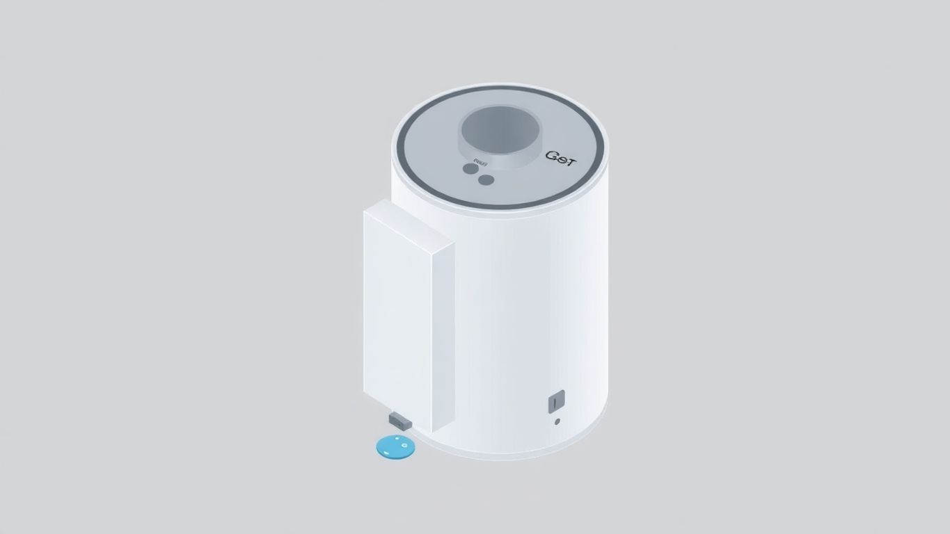 Geometric illustration of leaking water heater side panel.