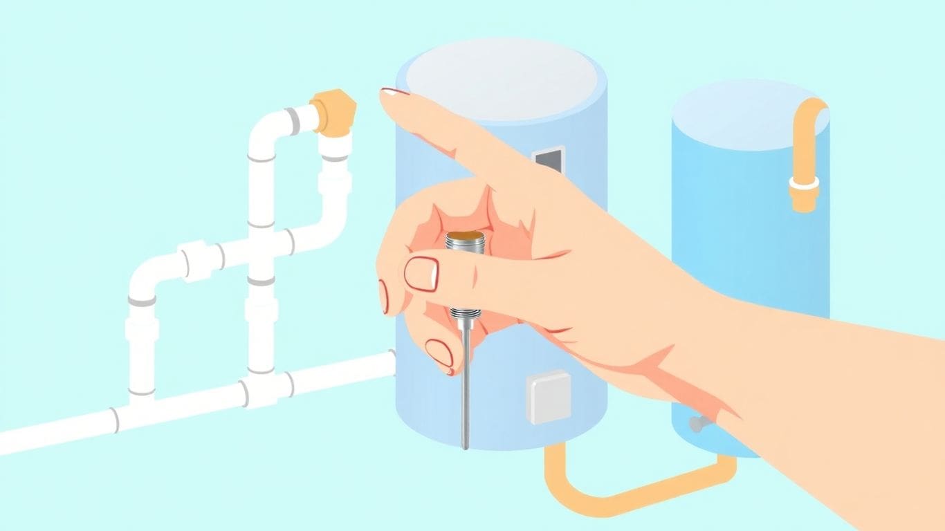 Water heater thermocouple replacement guide illustration