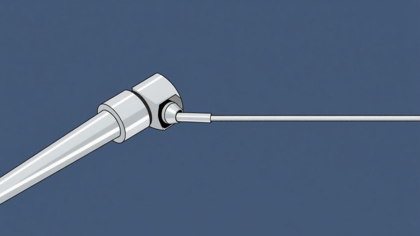 Isometric view of thermocouple installation into pipe.