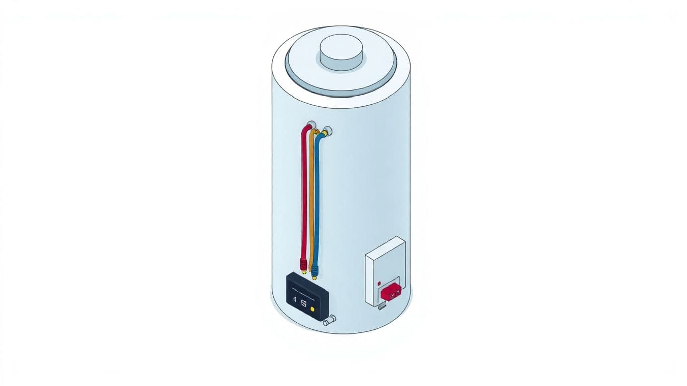Electric water heater wiring diagram illustration